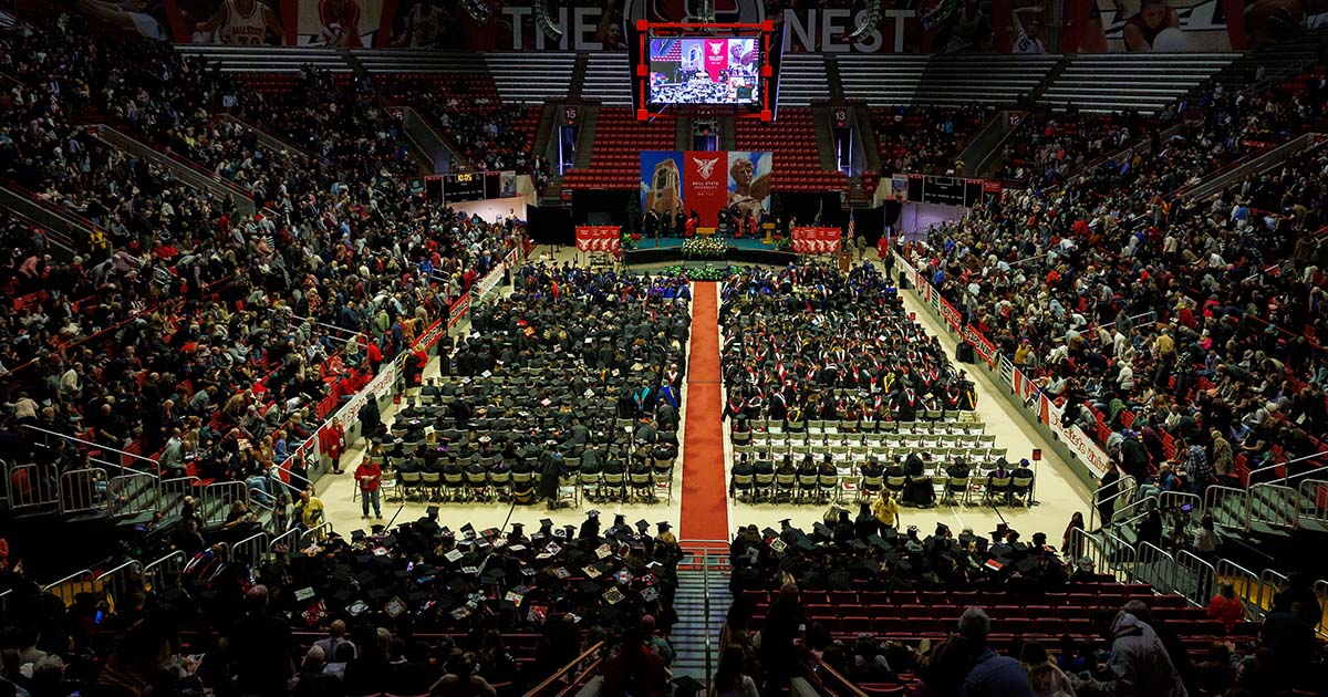 Crowd in Worthen Arena