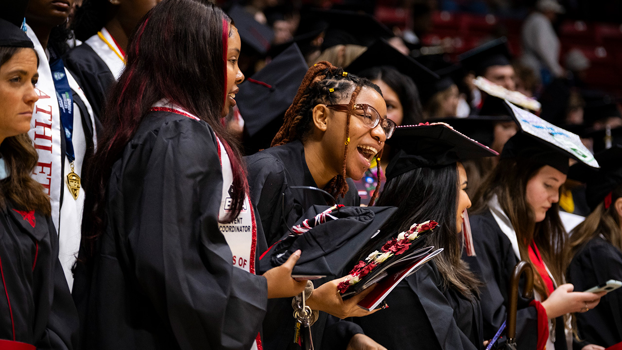 Several students laughing